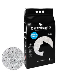 Catmania 猫砂 トイレ砂 鉱物 鉱物系 固まる 白い猫砂 ターキッシュホワイトの猫砂 5L(4.25kg)×1個 お試し用商品 (カーボン粒子入り×1)