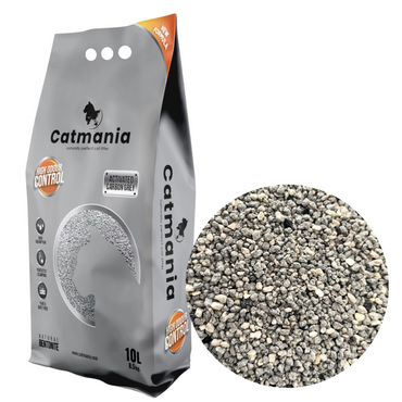 Catmania 猫砂 トイレ砂 鉱物 鉱物系 固まる  Active Carbon Grey 10L(8.5kg)×1個セット (Active Carbon Grey×1個)
